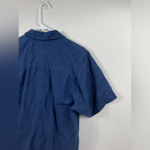 Signatures by Northern Isles Vintage Women's Blue Short Sleeve Shirt Size 6 - Picture 10 of 14